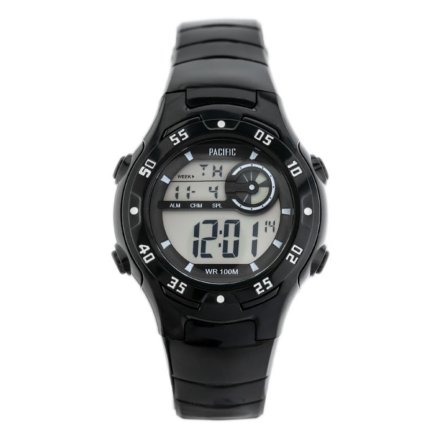 Czarny zegarek dziecięcy z wyświetlaczem Pacific 201L-1
