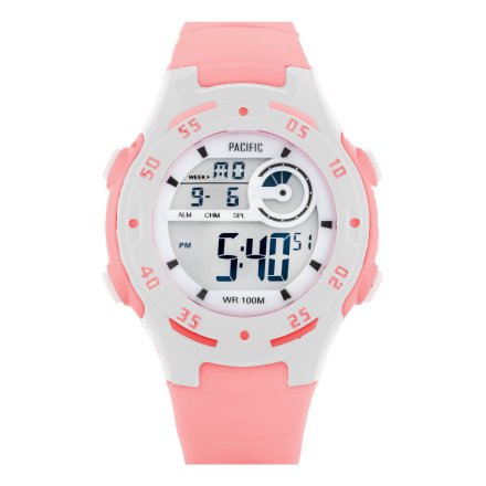 Biało-różowy zegarek dziewczęcy Pacific 201L-3