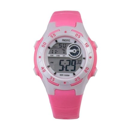 Różowy zegarek dziewczęcy z wyświetlaczem Pacific 202L-9