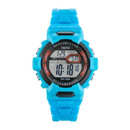 Niebieski elektroniczny zegarek dziecięcy Pacific 215L-5