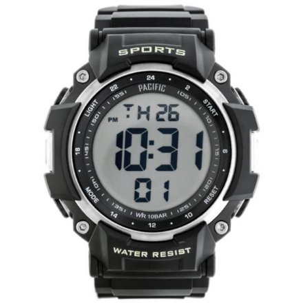 Czarny zegarek elektroniczny Pacific 352G-2