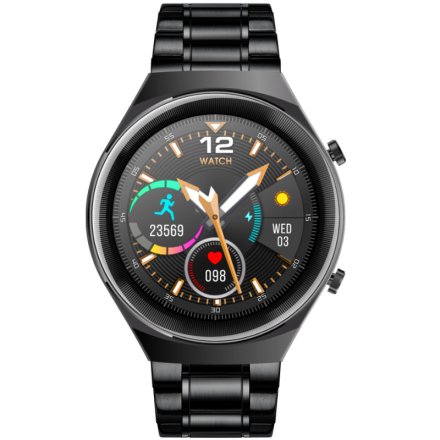 Czarny smartwatch na bransolecie męski damski Rubicon RNCE68