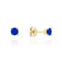 Biżuteria SAXO Kolczyki Złote z niebieską cyrkonią 7-3-K00878-2-0.51
