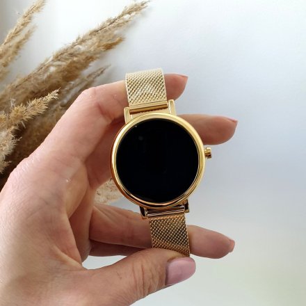 Złoty smartwatch damski Rubicon RNBE64 SMARUB094