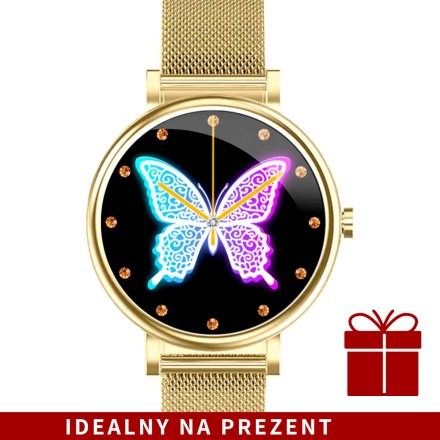 Złoty smartwatch damski Rubicon RNBE64 SMARUB094