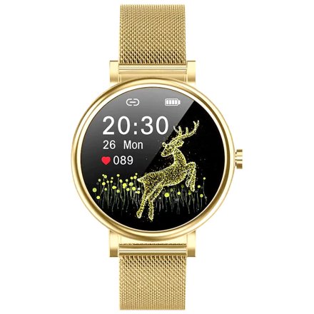Złoty smartwatch damski Rubicon RNBE64 SMARUB094