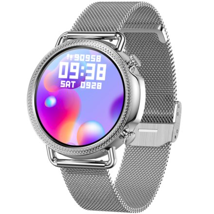 Srebrny smartwatch damski Rubicon RNBE74 SMARBN091