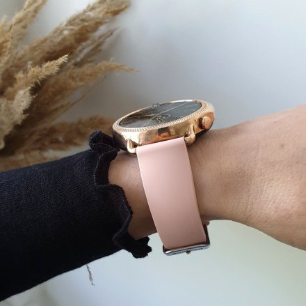 Różowozłoty smartwatch damski Rubicon RNBE74 z różowym paskiem SMARBN087