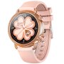 Różowozłoty smartwatch damski Rubicon RNBE74 z różowym paskiem SMARBN087