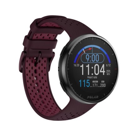 Polar Pacer PRO Bordowy kasztanowy zegarek z GPS do biegania