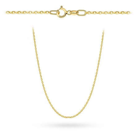 Złoty łańcuszek 45 cm splot ankier rolo diamentowany • Złoto 585 0.94g