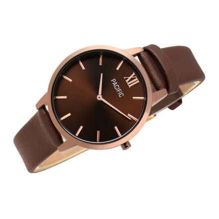 Damski zegarek z brązowym paskiem PACIFIC X6023-09