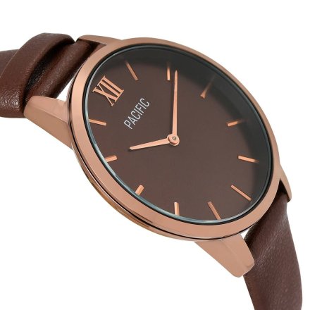 Damski zegarek z brązowym paskiem PACIFIC X6023-09