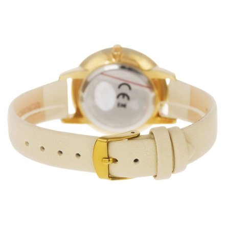 Złoty damski zegarek z beżowymm paskiem PACIFIC X6179-08