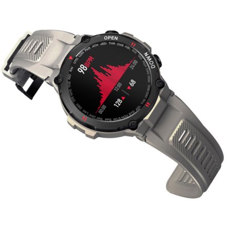 Beżowy smartwatch męski z funkcją rozmowy Rubicon RNCE73 SMASMA086