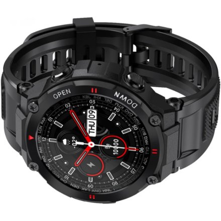 Czarny smartwatch męski Rubicon RNCE73 SMARNB084