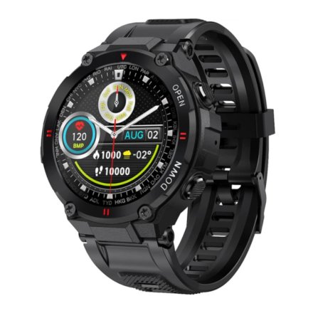 Czarny smartwatch męski Rubicon RNCE73 SMARNB084