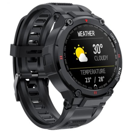Czarny smartwatch męski Rubicon RNCE73 SMARNB084