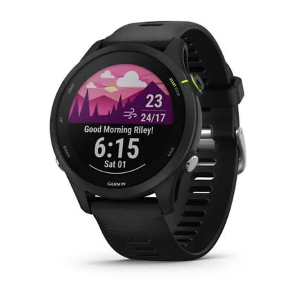 Czarny zegarek do biegania GARMIN Forerunner 255 Music 010-02641-30