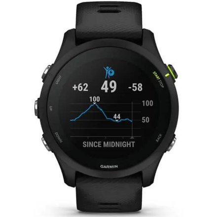 Czarny zegarek do biegania GARMIN Forerunner 255 Music 010-02641-30