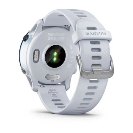 Biały zegarek do biegania GARMIN Forerunner 255 Music 010-02641-31