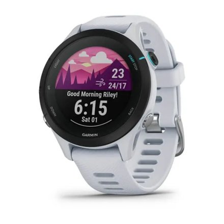 Biały zegarek do biegania GARMIN Forerunner 255 S Music 010-02641-33