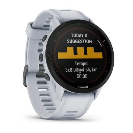 Biały zegarek do biegania Garmin Forerunner 955 Solar 010-02638-21