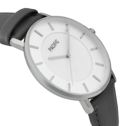 Srebrny damski zegarek na czarnym pasku PACIFIC X6199-06