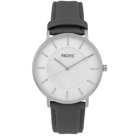 Srebrny damski zegarek na szarym  pasku PACIFIC X6199-06