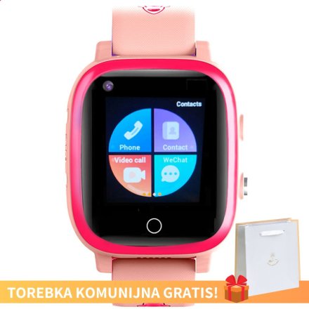 Smartwatch Garett Kids Life Max 4G Różowy + TOREBKA KOMUNIJNA 5904238483633