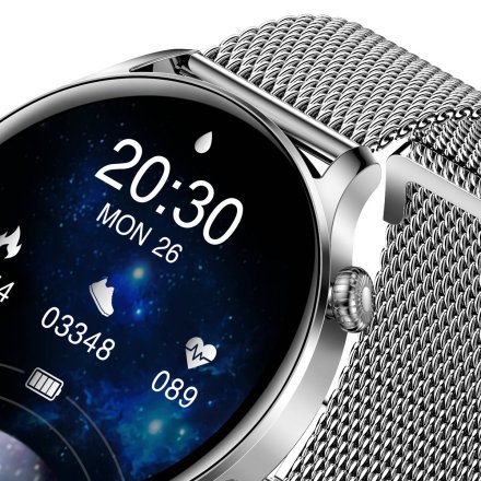 Smartwatch Garett Lady Elegance srebrny stalowy + pasek 5904238483756