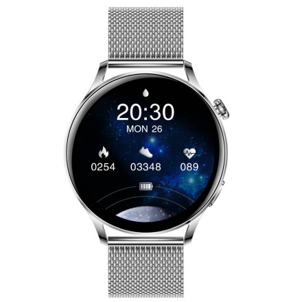 Smartwatch Garett Lady Elegance srebrny stalowy + pasek 5904238483756