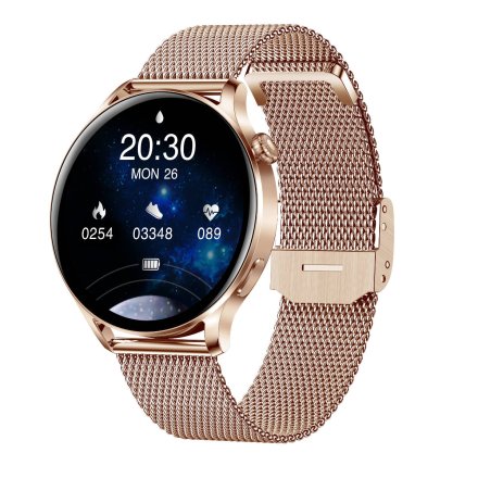 Smartwatch Garett Lady Elegance złoty stalowy + pasek 5904238483763