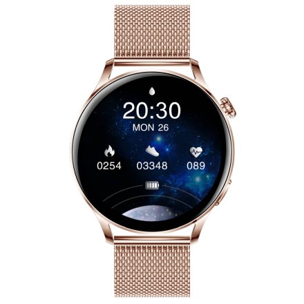 Smartwatch Garett Lady Elegance złoty stalowy + pasek 5904238483763