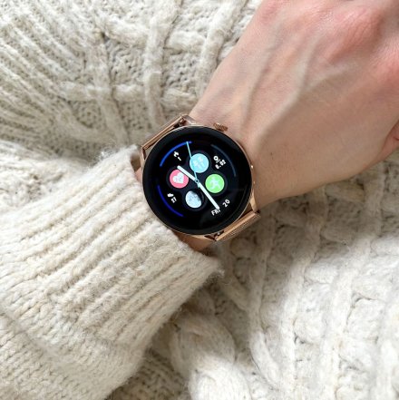 Smartwatch Garett Lady Elegance złoty stalowy + pasek 5904238483763