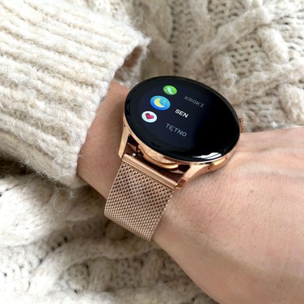 Smartwatch Garett Lady Elegance złoty stalowy + pasek 5904238483763