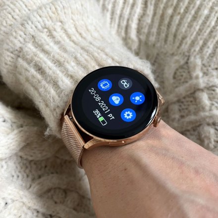 Smartwatch Garett Lady Elegance złoty stalowy + pasek 5904238483763