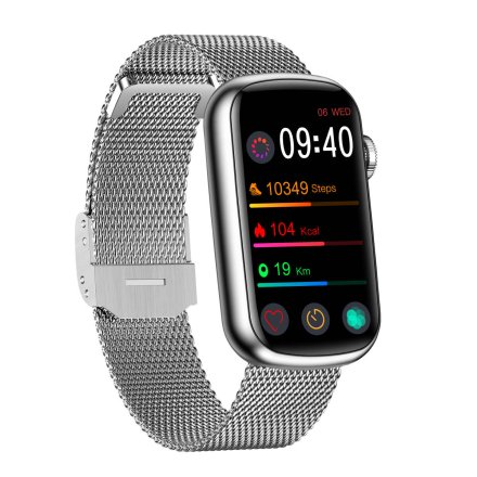 Smartwatch Garett Wave srebrny stalowy + pasek 5904238483701