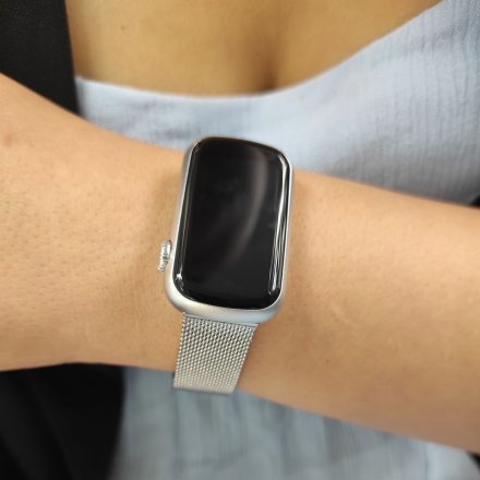 Smartwatch Garett Wave srebrny stalowy + pasek 5904238483701