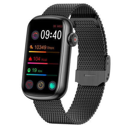 Smartwatch Garett Wave czarny stalowy + pasek 5904238483688