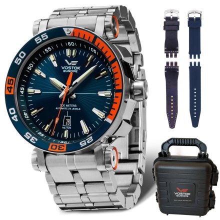Zegarek Vostok Europe Energia z bransoletką NH35A-575A279B srebrno-granatowy
