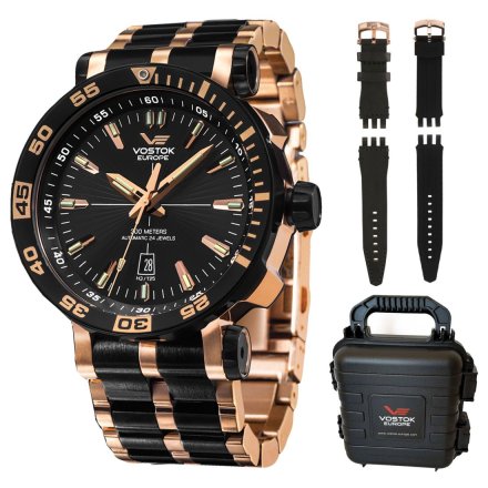 Zegarek Vostok Europe Energia z bransoletką NH35A-575E282B czarno-złoty
