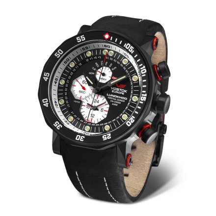 Zegarek Męski YM86-620C635 Vostok Europe Lunokhod-2 Chrono Czarny