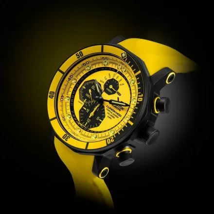 Zegarek Vostok Europe Lunokhod-2 z bransoletką czarny YM86-620C504B