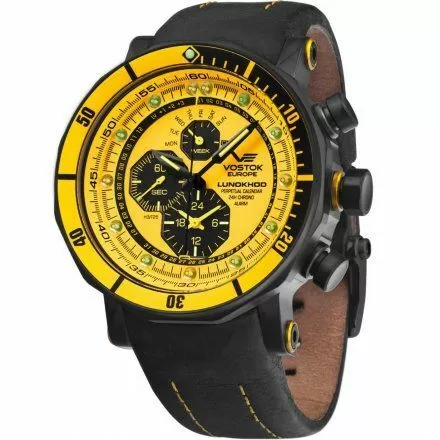 Zegarek Vostok Europe Lunokhod-2 z bransoletką czarny YM86-620C504B