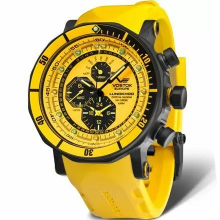 Zegarek Vostok Europe Lunokhod-2 z bransoletką czarny YM86-620C504B