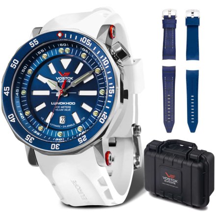 Zegarek Vostok Europe Lunokhod-2 Automat z białym paskiem NH35A-620A634W