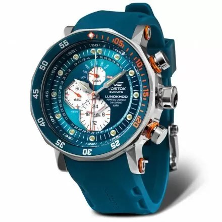 Zegarek Vostok Europe Lunokhod-2 Multi z białym paskiem YM86-620A636W