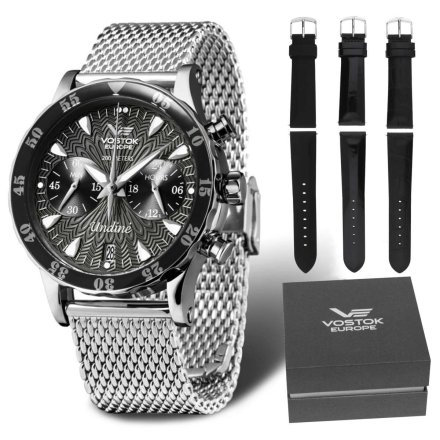 Zegarek damski Vostok Europe Undine z bransoletką srebrny VK64-515A523B