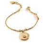 Biżuteria Guess złota damska bransoletka z talizmanem JUBB01439JW-YG-S